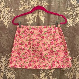 Pretty Pink & Green Lilly Pulitzer Snail Mini Skirt. Size 4.